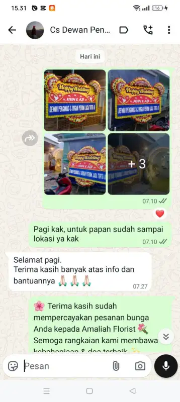 Testimonial papan bunga MALUKU BARAT DAYA
